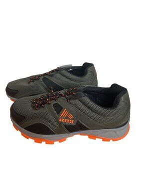 RBX Size M7.0 / 8.5 Unisex Active Mesh Hiking Sneaker Shoes Gray Orange